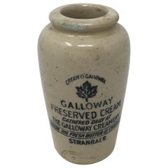 Antique Galloway Preserved Cream Jar