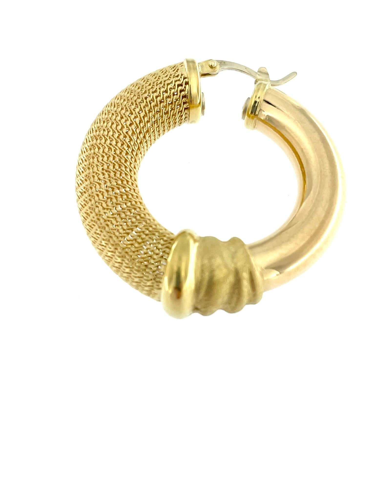 Moderne Galma&Cordif, boucles d'oreilles italiennes modernes en or jaune 18 carats  en vente