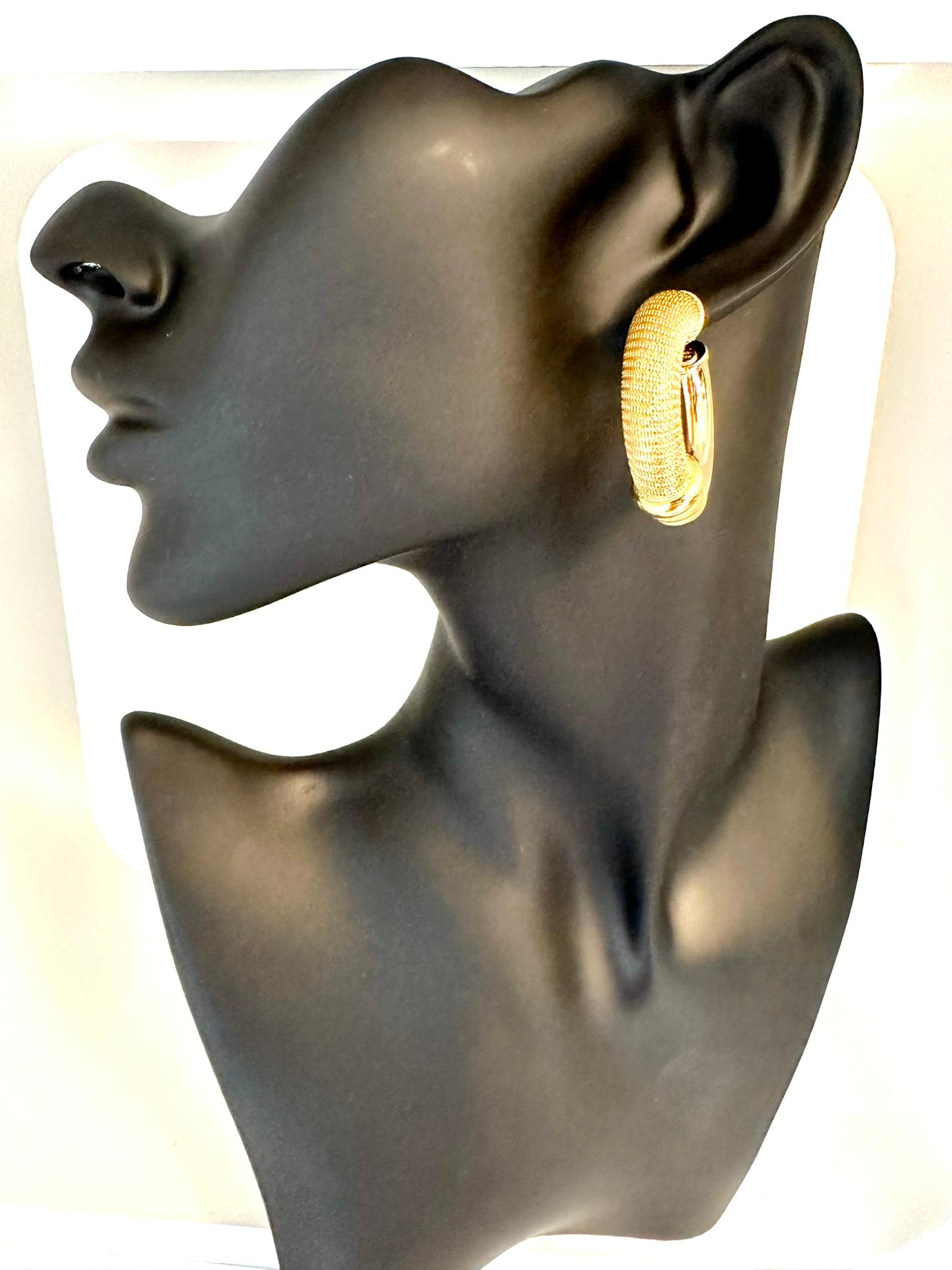 Galma&Cordif Modern Italian 18 karat Yellow Gold Earrings  For Sale 2
