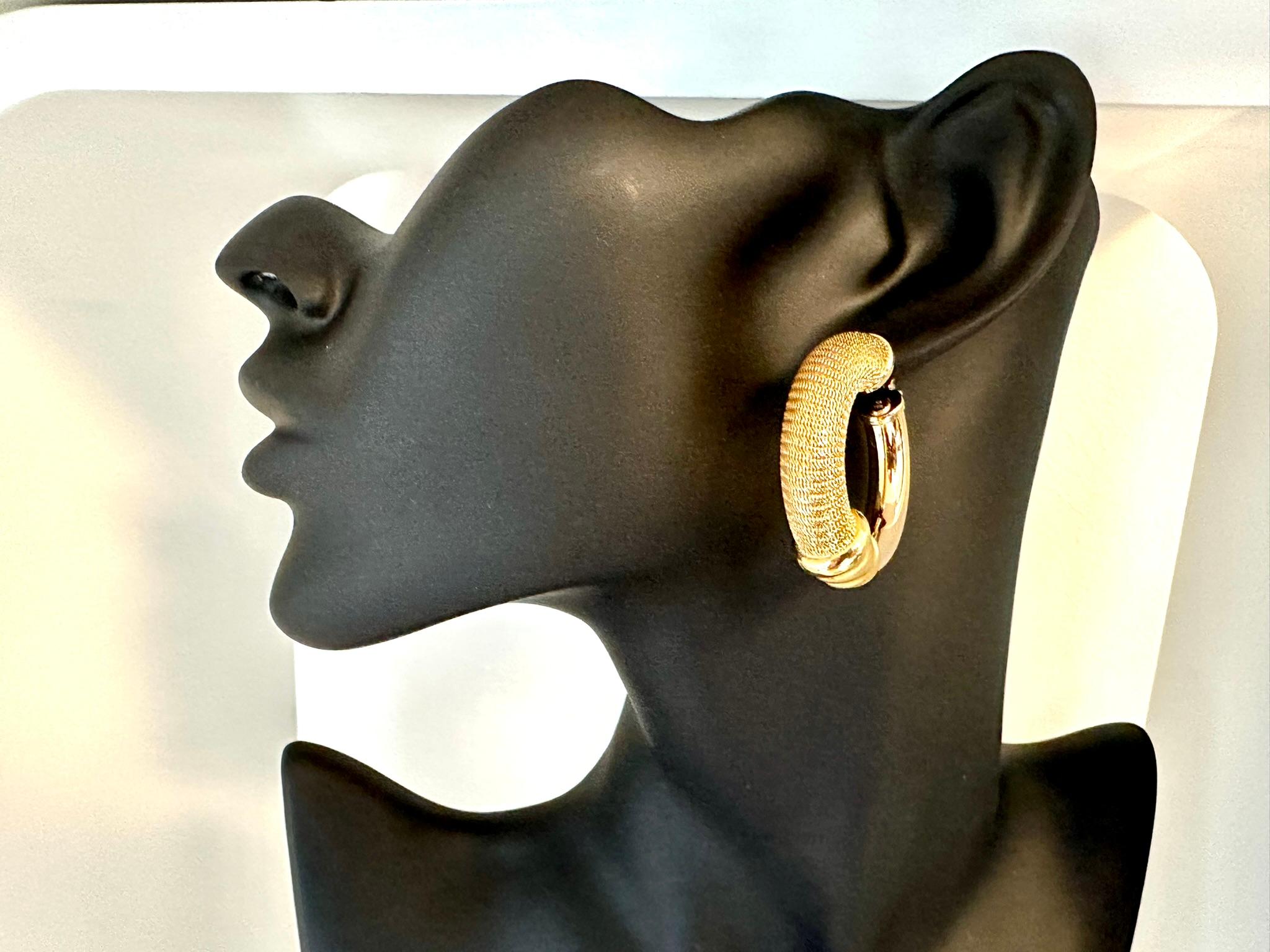 Galma&Cordif Modern Italian 18 karat Yellow Gold Earrings  For Sale 3