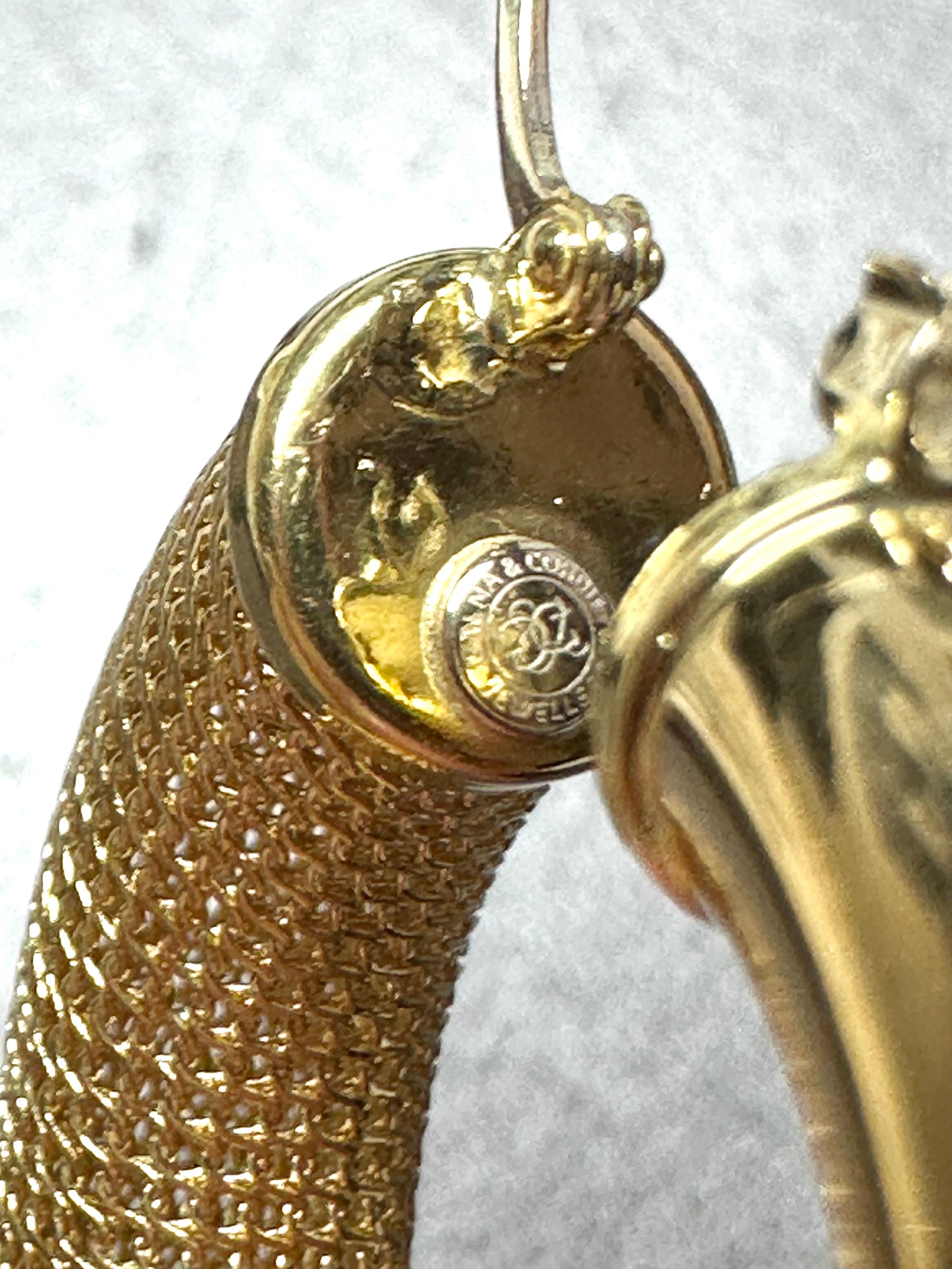 Galma&Cordif, boucles d'oreilles italiennes modernes en or jaune 18 carats  en vente 3