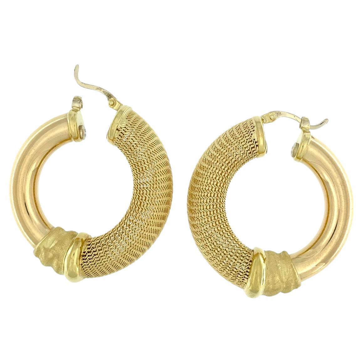 Galma&Cordif, boucles d'oreilles italiennes modernes en or jaune 18 carats en vente