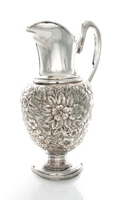 Galmer Sterling "Flowers" Pattern Large Pitcher