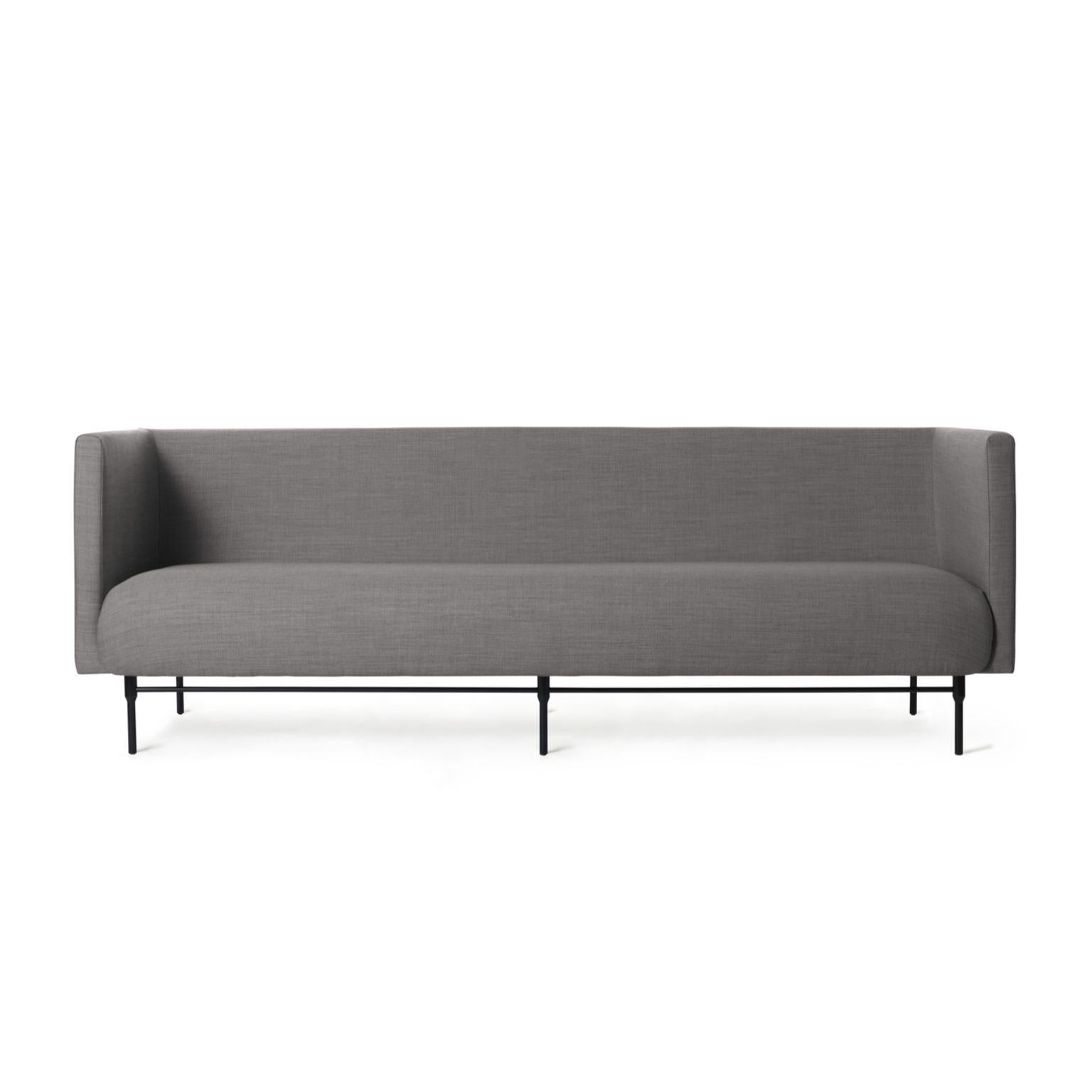 Galore 3 seater grey Melange by Warm Nordic
Dimensions: D222 x W83 x H 76 cm
Material: Textile upholstery, Powder coated black steel legs, Wooden frame, foam, spring system.
Weight: 62 kg
Also available in different colours and finishes.
