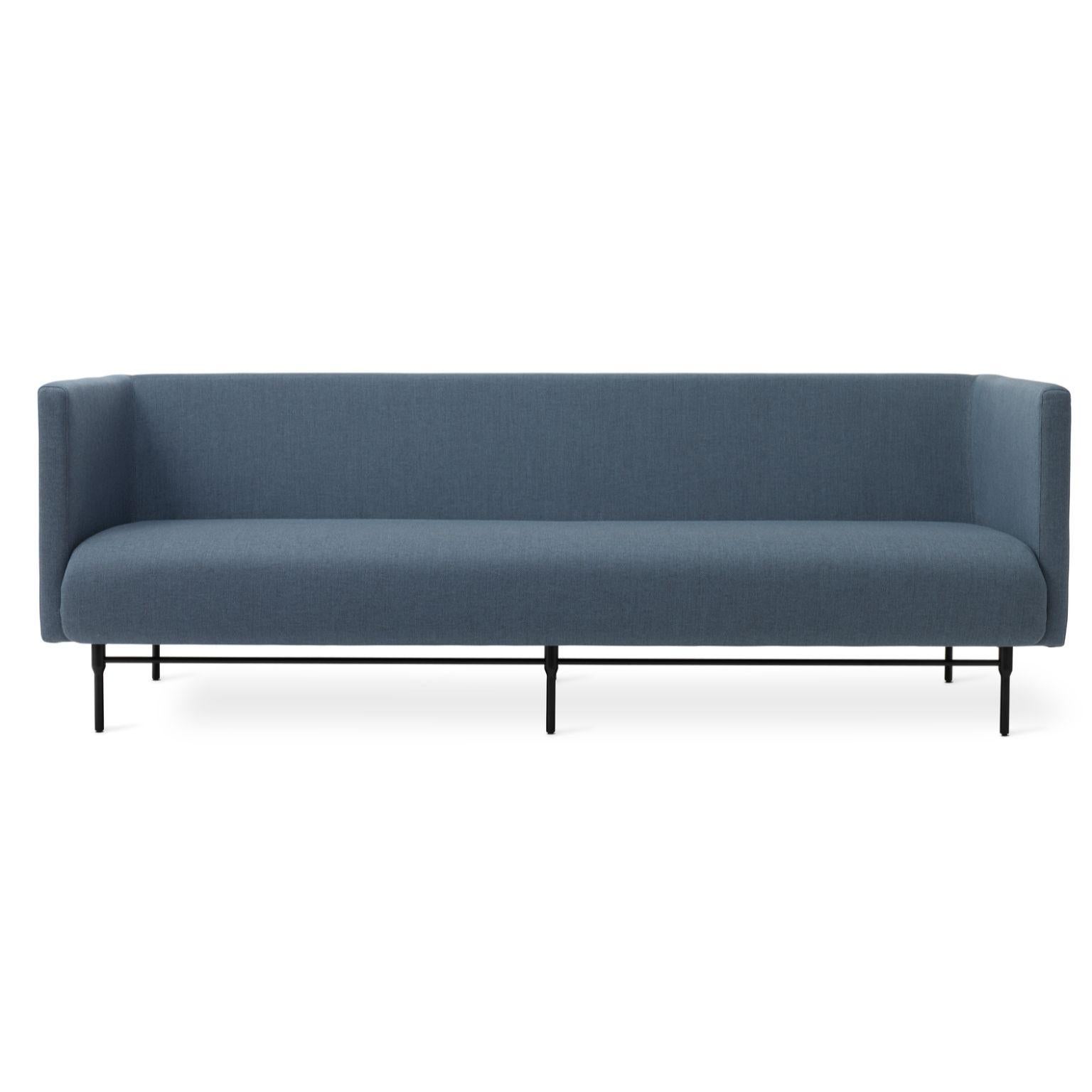 Galore 3 Seater Light Steel Blue by Warm Nordic
Dimensions: D222 x W83 x H 76 cm
Material: Textile upholstery, Powder coated black steel legs, Wooden frame, foam, spring system.
Weight: 62 kg
Also available in different colours and finishes. Please