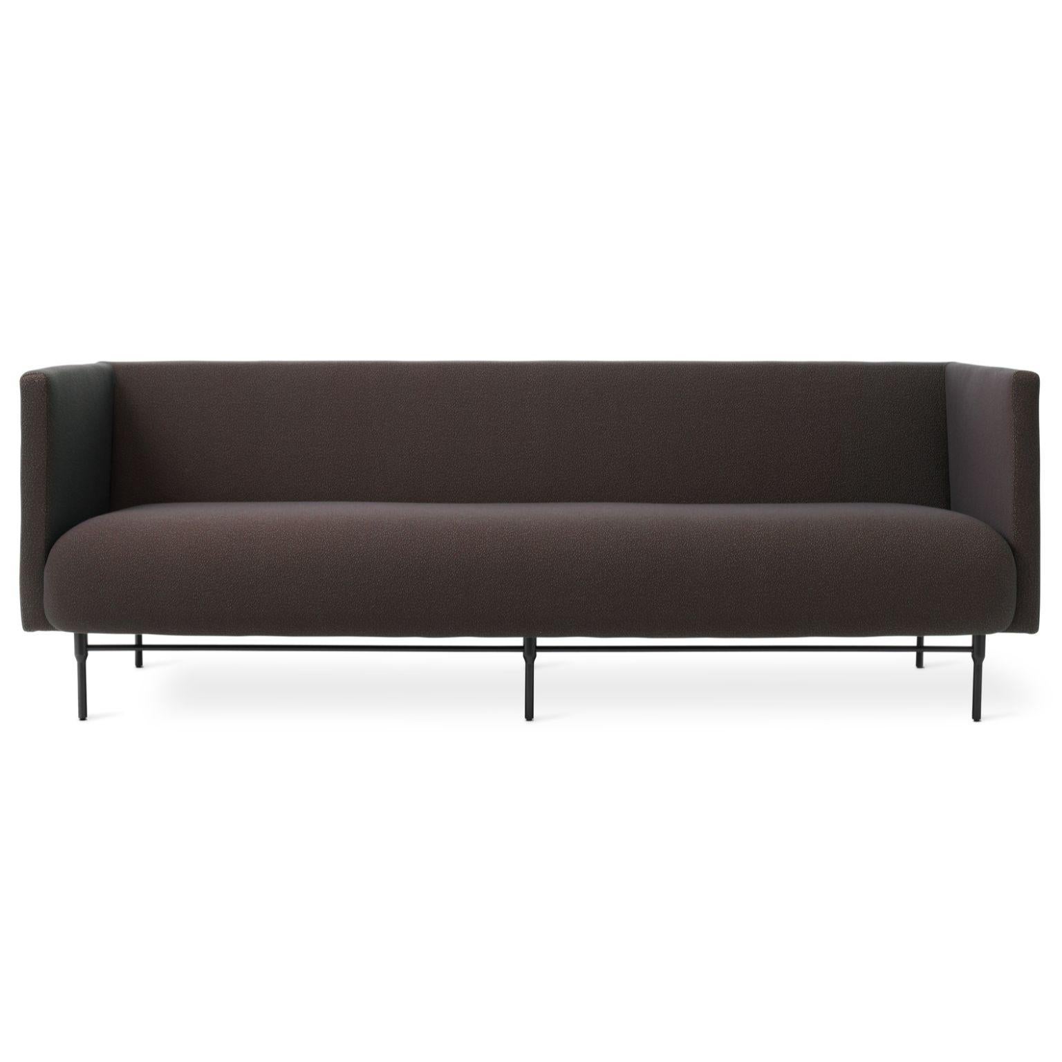 Galore 3 seater sprinkles Mocca by Warm Nordic
Dimensions: D222 x W83 x H 76 cm
Material: Textile upholstery, Powder coated black steel legs, Wooden frame, foam, spring system.
Weight: 62 kg
Also available in different colours and finishes.