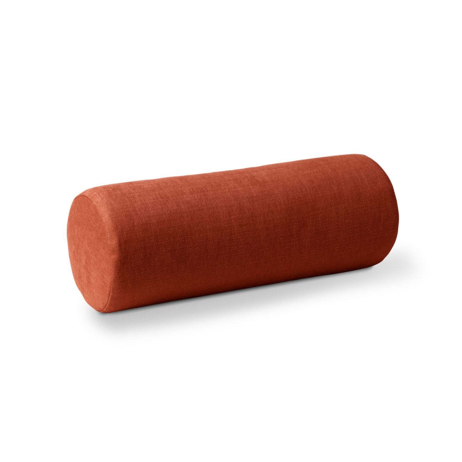 Galore cushion maple red by Warm Nordic
Dimensions: D 16 x H 46 cm
Material: Textile upholstery, Granulate and feathers filling.
Weight: 0.9 kg
Also available in different colours and finishes.

An elegant bolster cushion, which matches the