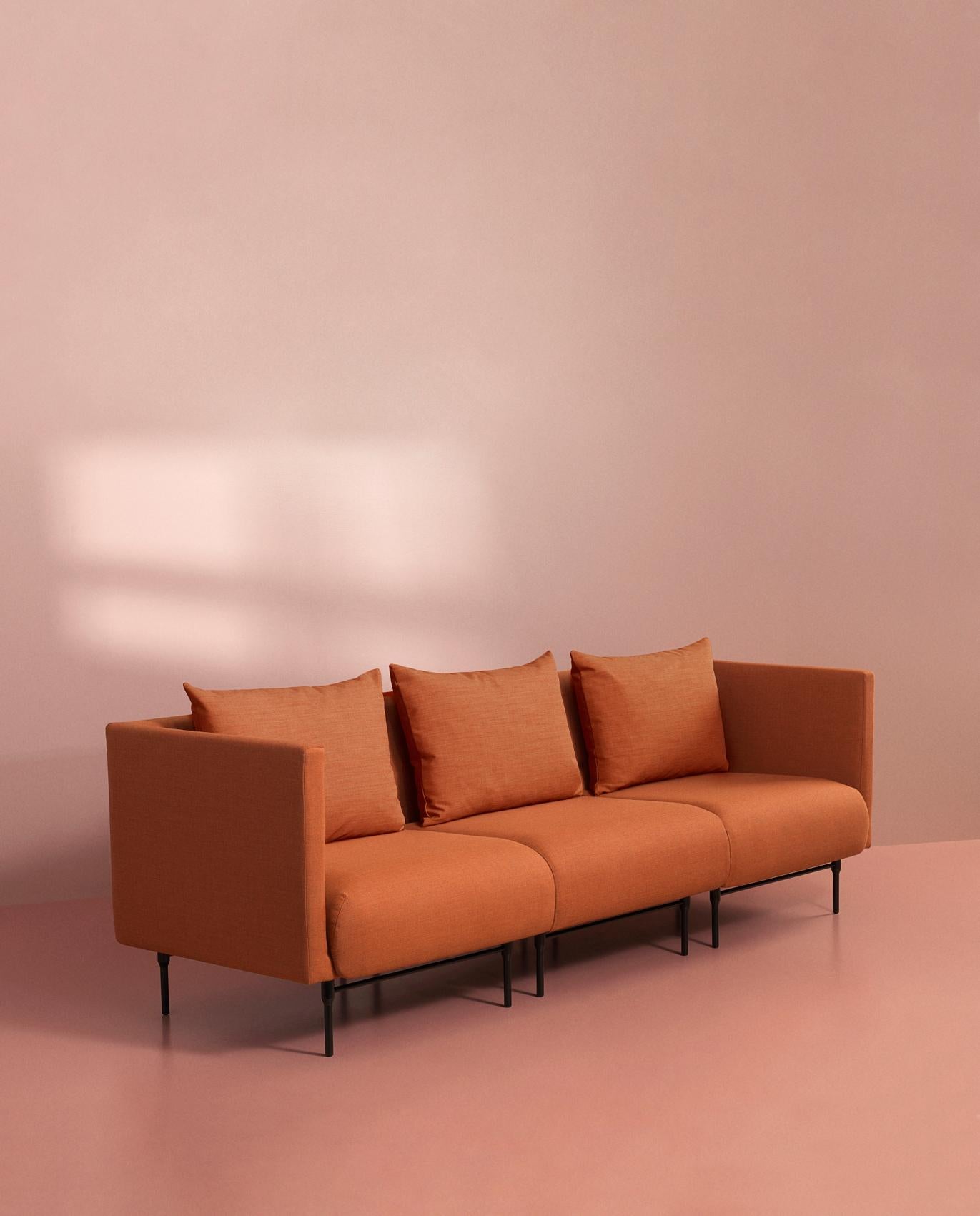 Galore Cushion Square Dark Ochre by Warm Nordic For Sale 2