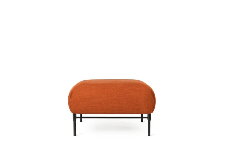 Galore module pouf burnt orange by Warm Nordic
Dimensions: D 75 x W 75 x H 44 cm
Material: Textile upholstery, Powder coated black steel legs, Wooden frame, foam, spring system.
Weight: 15.5 kg
Also available in different colours.

Warm Nordic