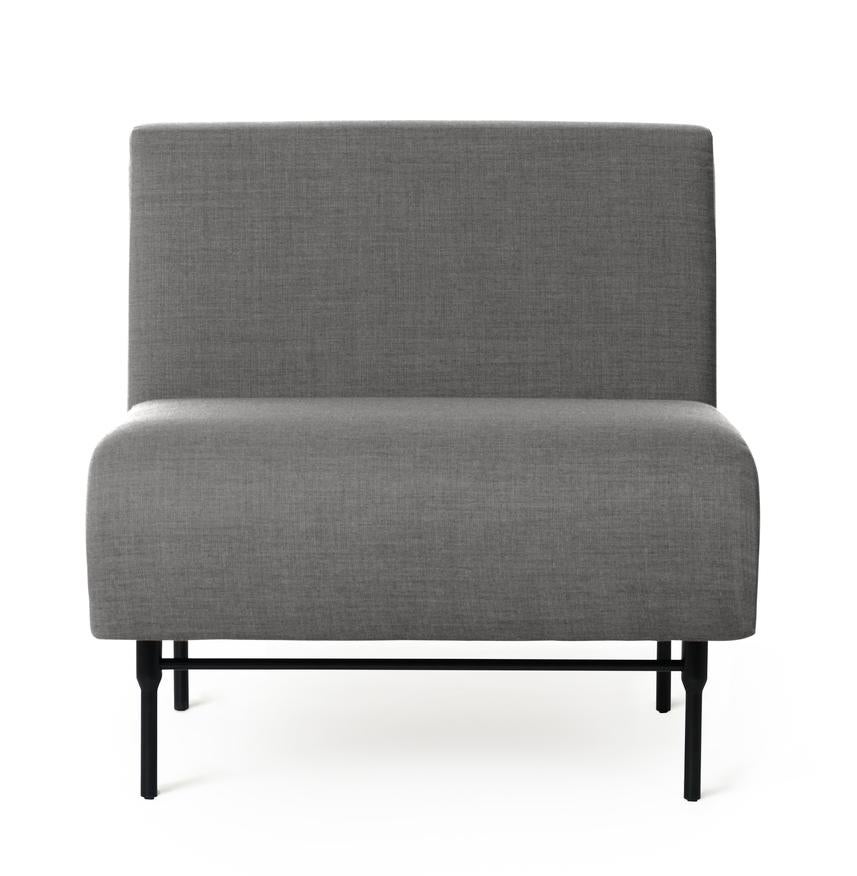 Galore Seater Module center grey Melange by Warm Nordic
Dimensions: D76 x W80 x H 76 cm
Material: Textile upholstery, Powder coated black steel legs, Wooden frame, foam, spring system.
Weight: 26 kg
Also available in different colours and