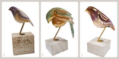 3 Ceramic BIRDS Galos, made in Spain