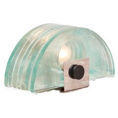 Lampe de table Galotti & Radice en verre massif, Italie, années 1950