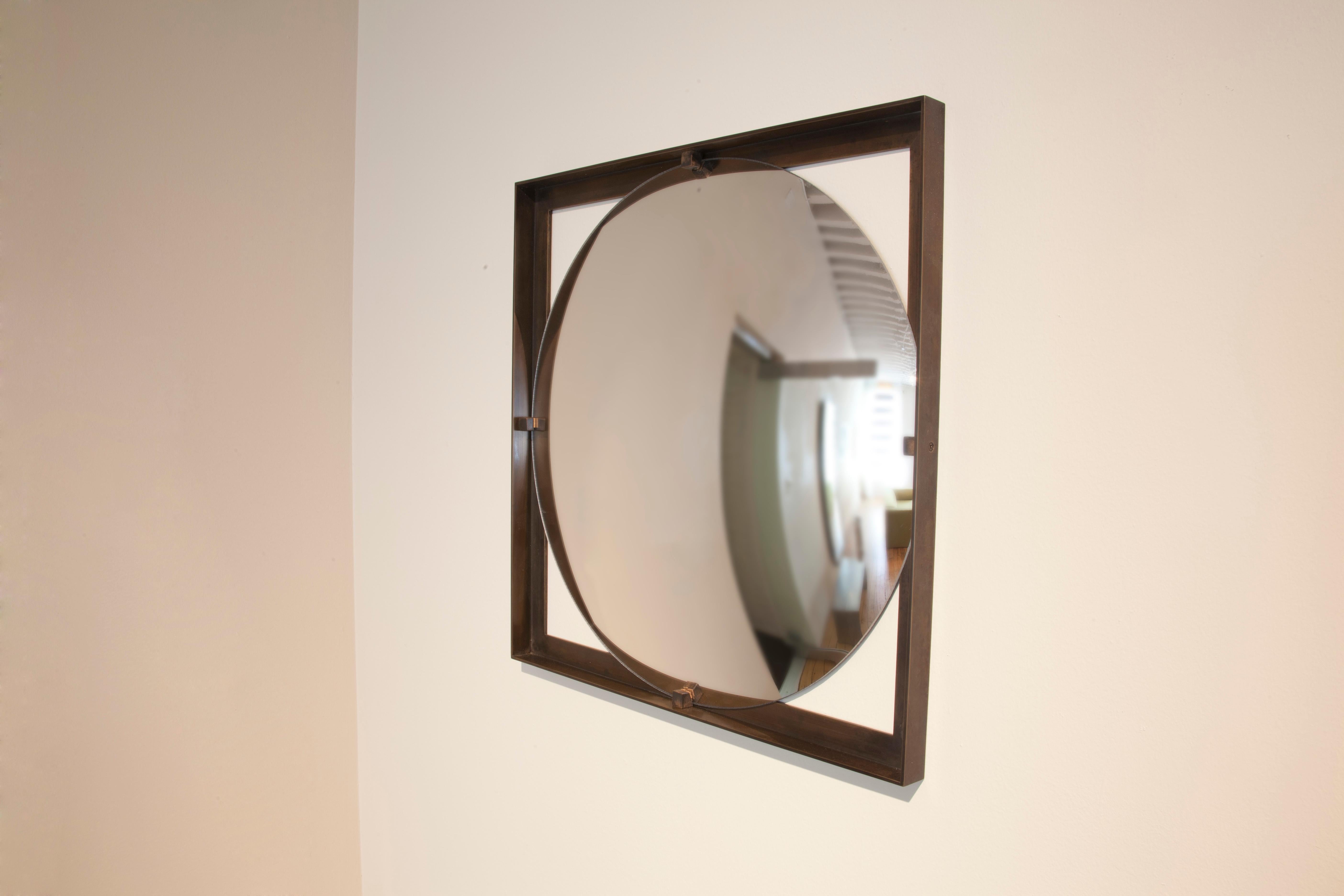 Galt convex mirror by Gentner Design
Dimensions: D 45.7 x H 2.5 cm
Materials: bronze, mirror
Available in 2 sizes: D45.7cm, D91.4cm.

Gentner Design
Rooted in a language of sculpture, character defining details, and world renowned