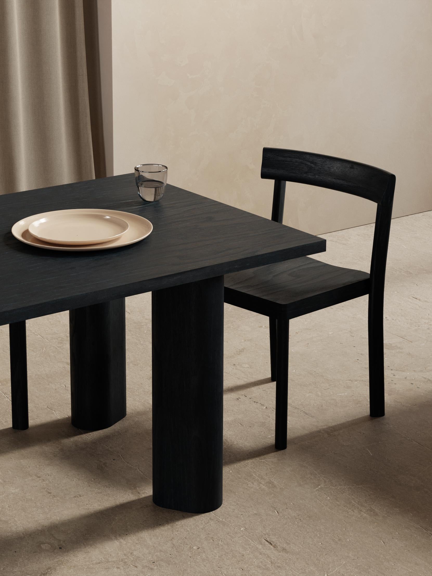 French Galta Forte 240 Black Oak Dining Table by Kann Design For Sale