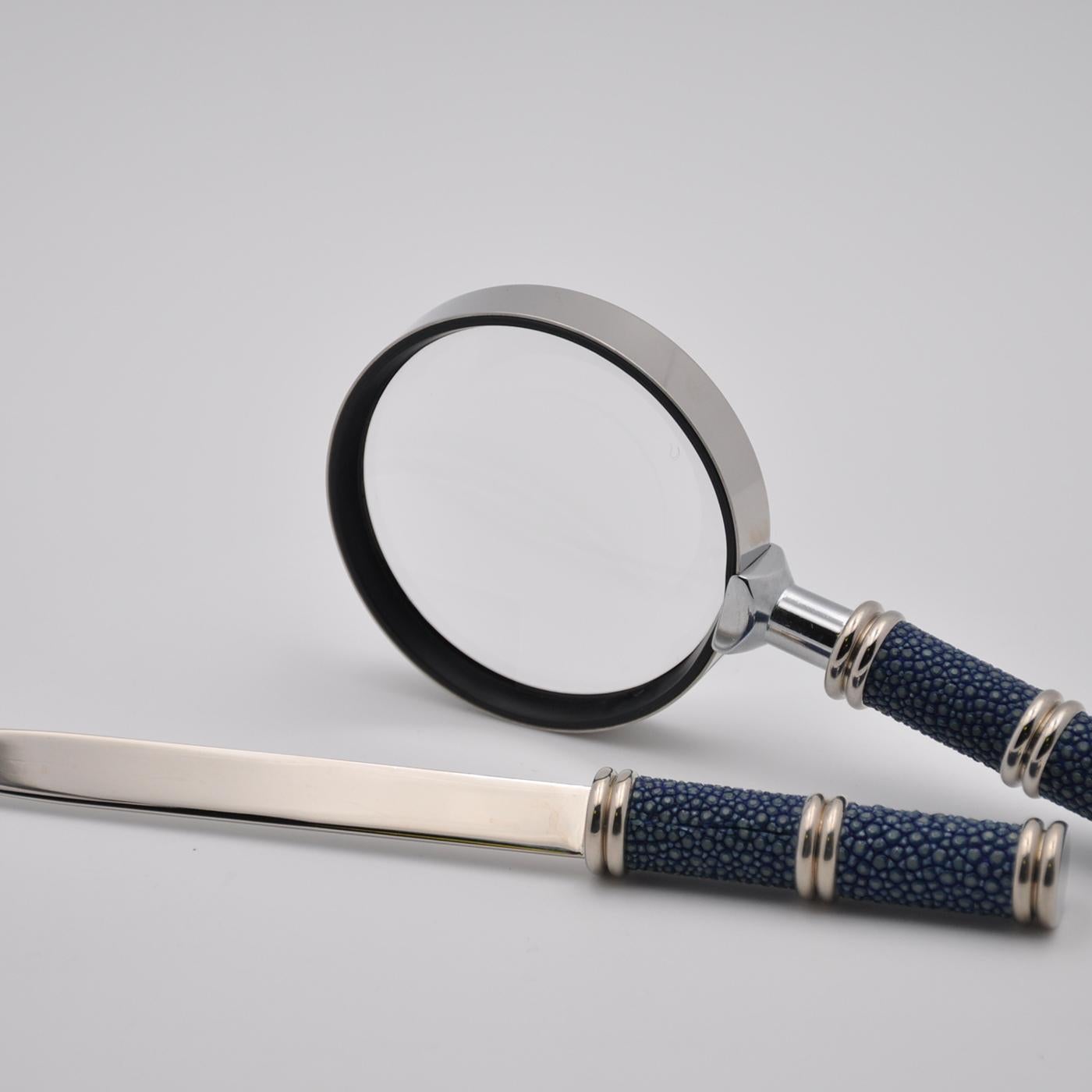 In Japan, shagreen was documented and preserved since started appearing on sword hilts and armor of Samurai during the Middle Ages, in part because its texture provided a reliable grip. Design Center, in 1990s, after patient, painstaking development