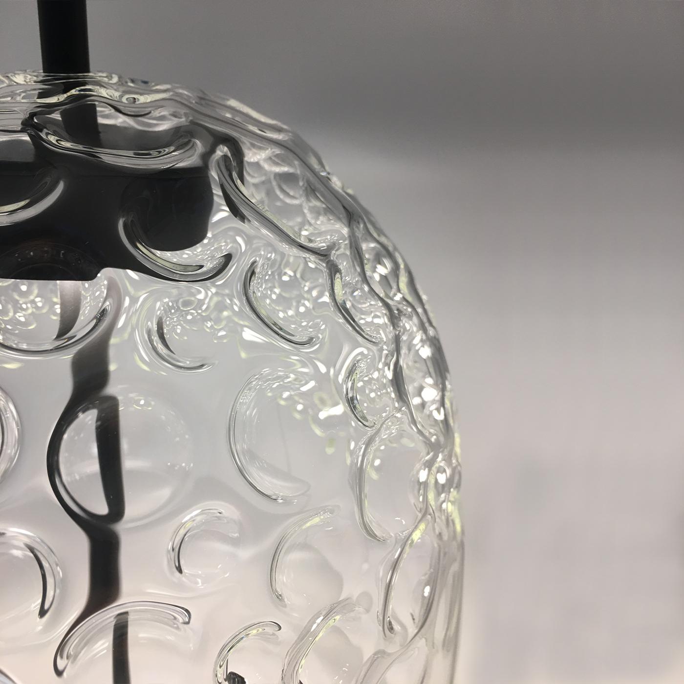 Galuchat, Melogranoblu, Lámpara de mesa, Cristal transparente Italiano en venta
