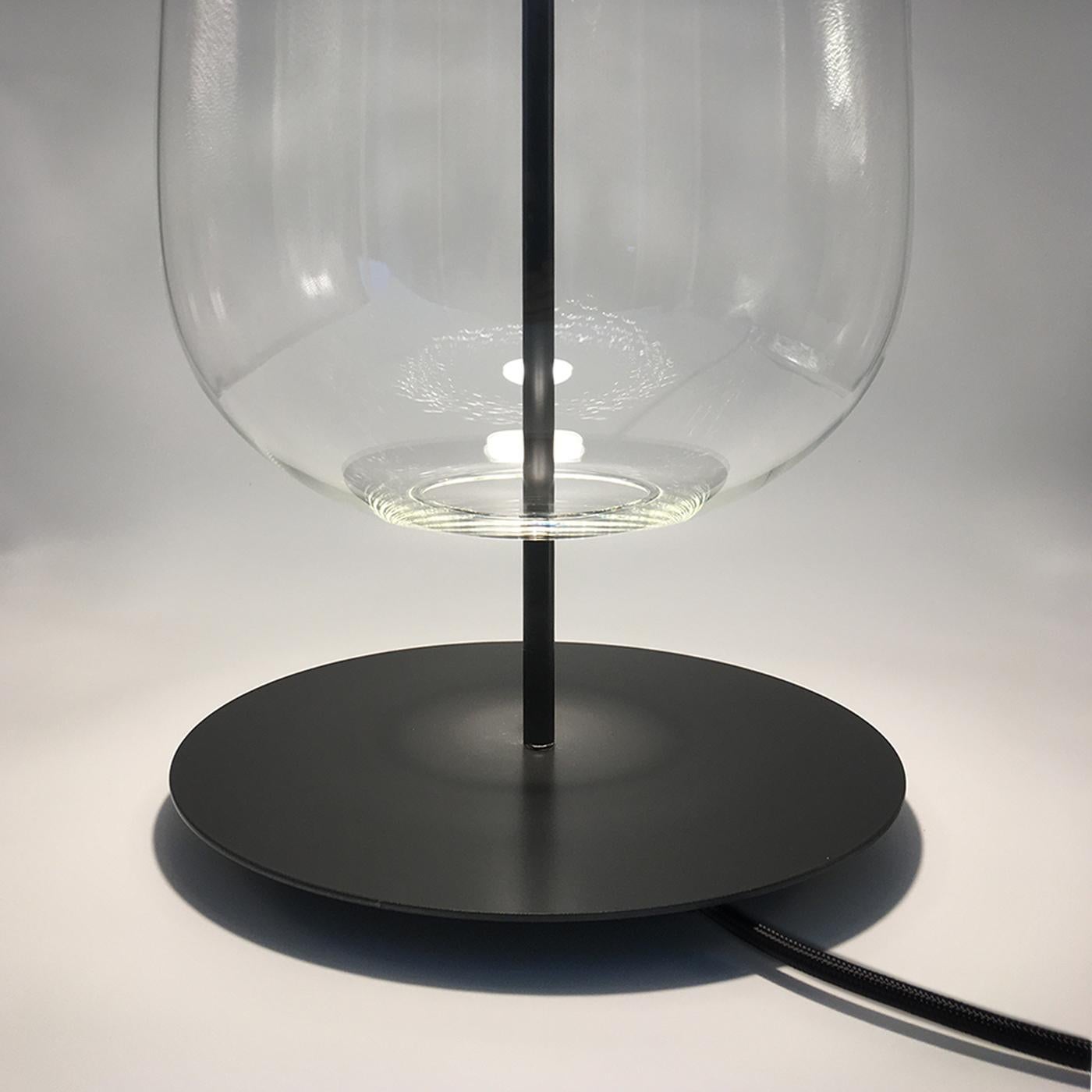 Galuchat, Melogranoblu, lampe de bureau, verre transparent Neuf - En vente à Grassobbio, IT