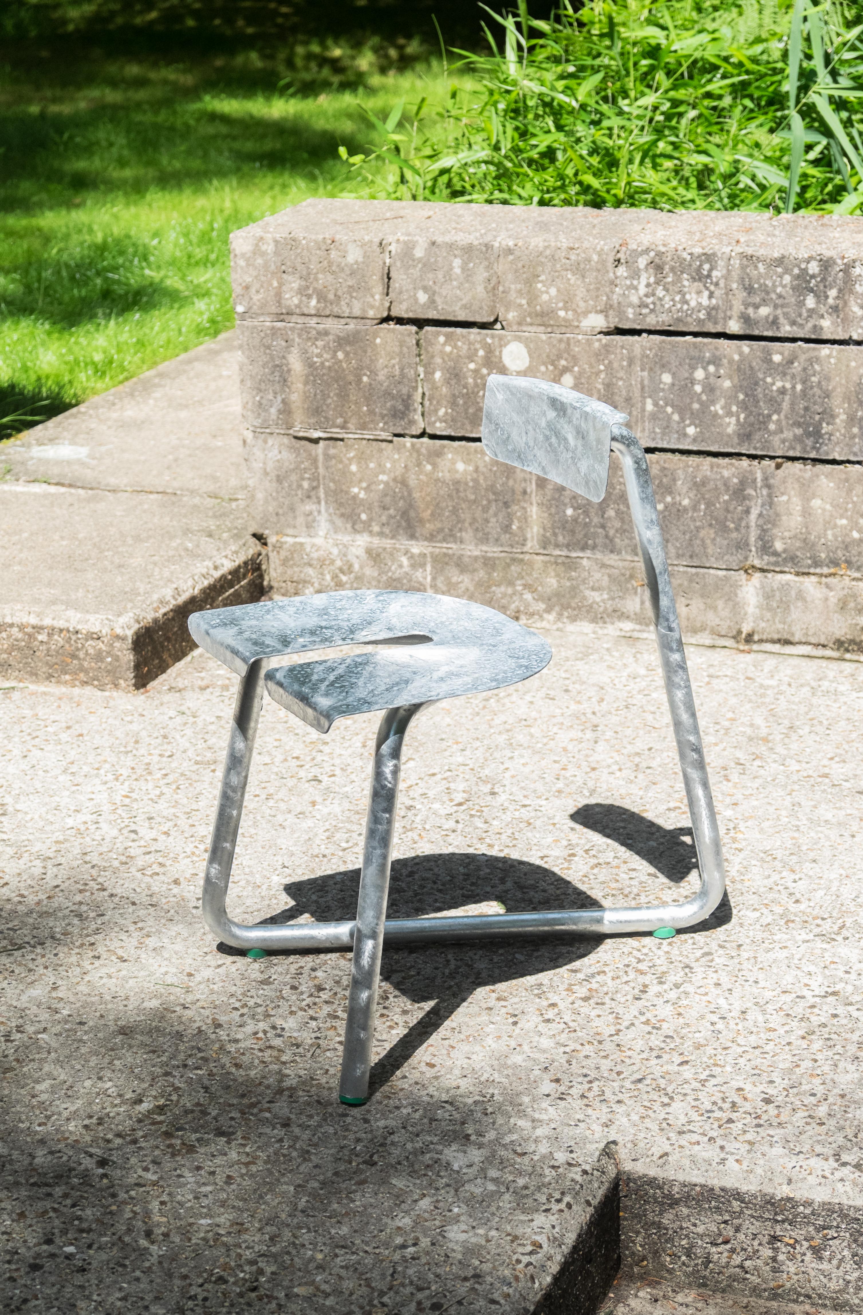 Galva Steel Outdoor Chairs by Atelier Thomas Serruys For Sale 3