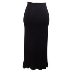 Galvan London - Gonna midi in maglia a pieghe nera - EU 42