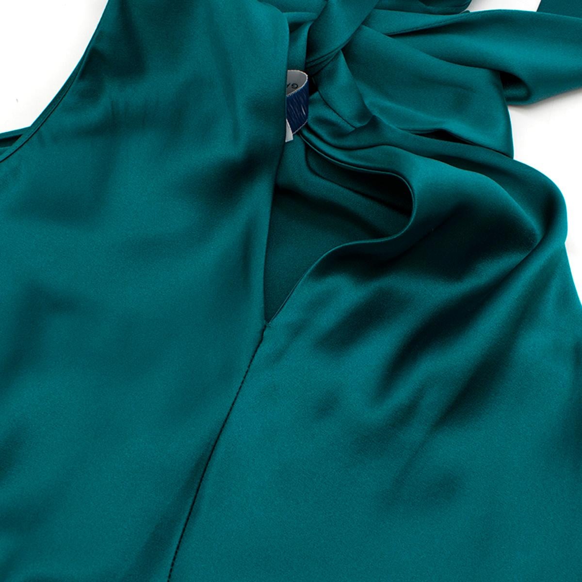 Galvan London Emerald Silk Sienna Dress UK 8 3