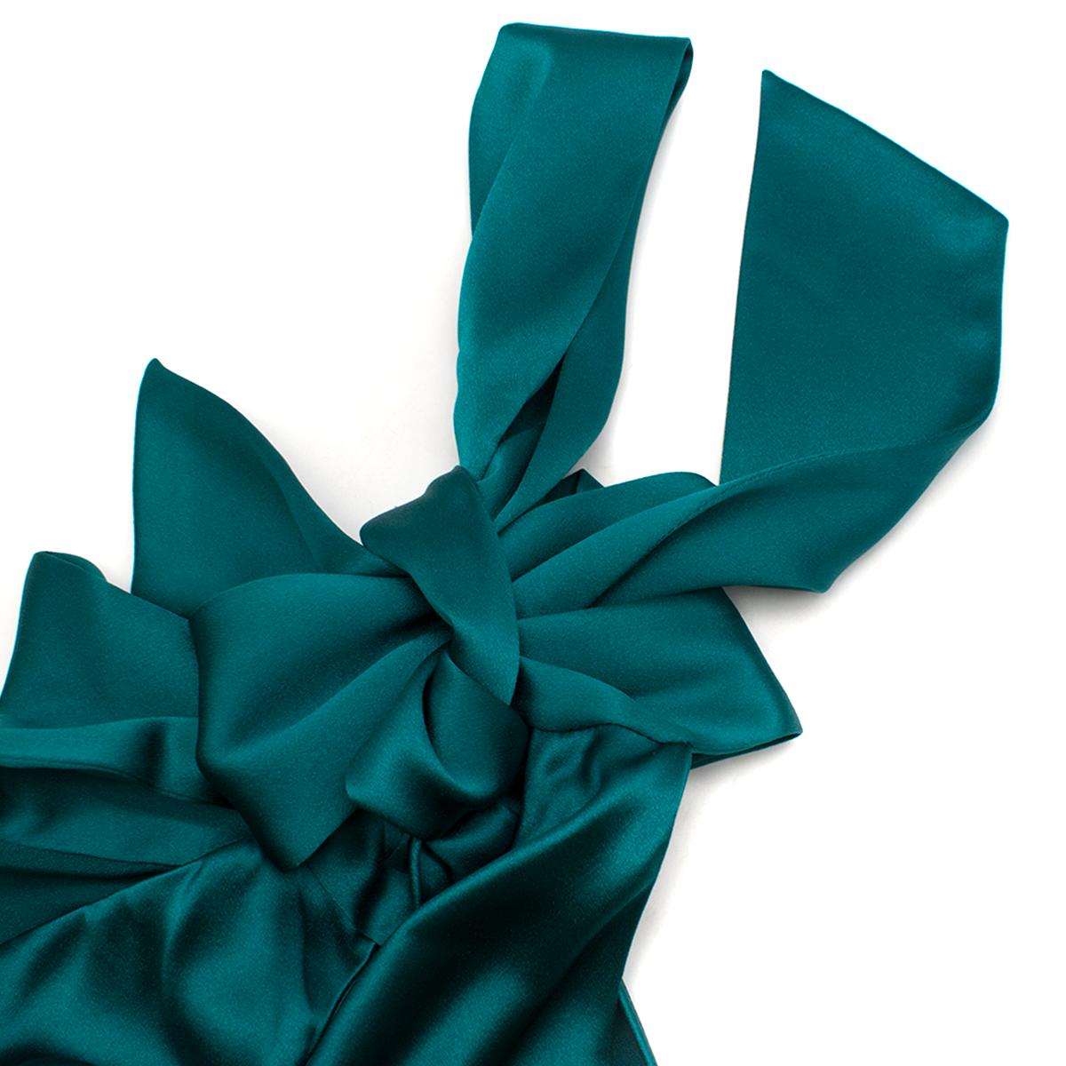 Galvan London Emerald Silk Sienna Dress UK 8 2
