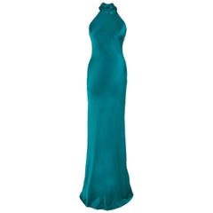 Galvan London Emerald Silk Sienna Dress UK 8