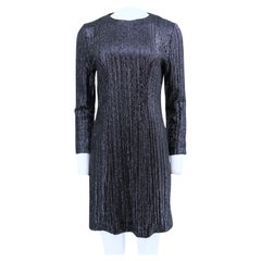 Galvan London - Robe droite à manches longues en paillettes - Bleu marine