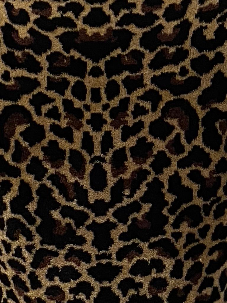 Galvan ((London) Rich Cozy Leopard Print Princess Neckline Pullover For Sale 7