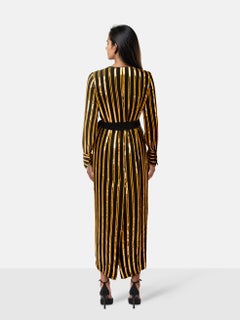 Galvan London Sequin Embellished Wrap Midi Dress Size M