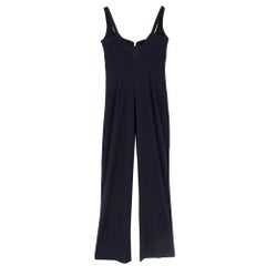 Galvan London Signature Corset Crepe Jumpsuit in Midnight SIZE M