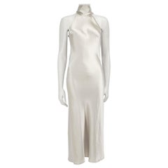Galvan London A. Silver - Vestito midi con allacciatura al collo Taglia XS