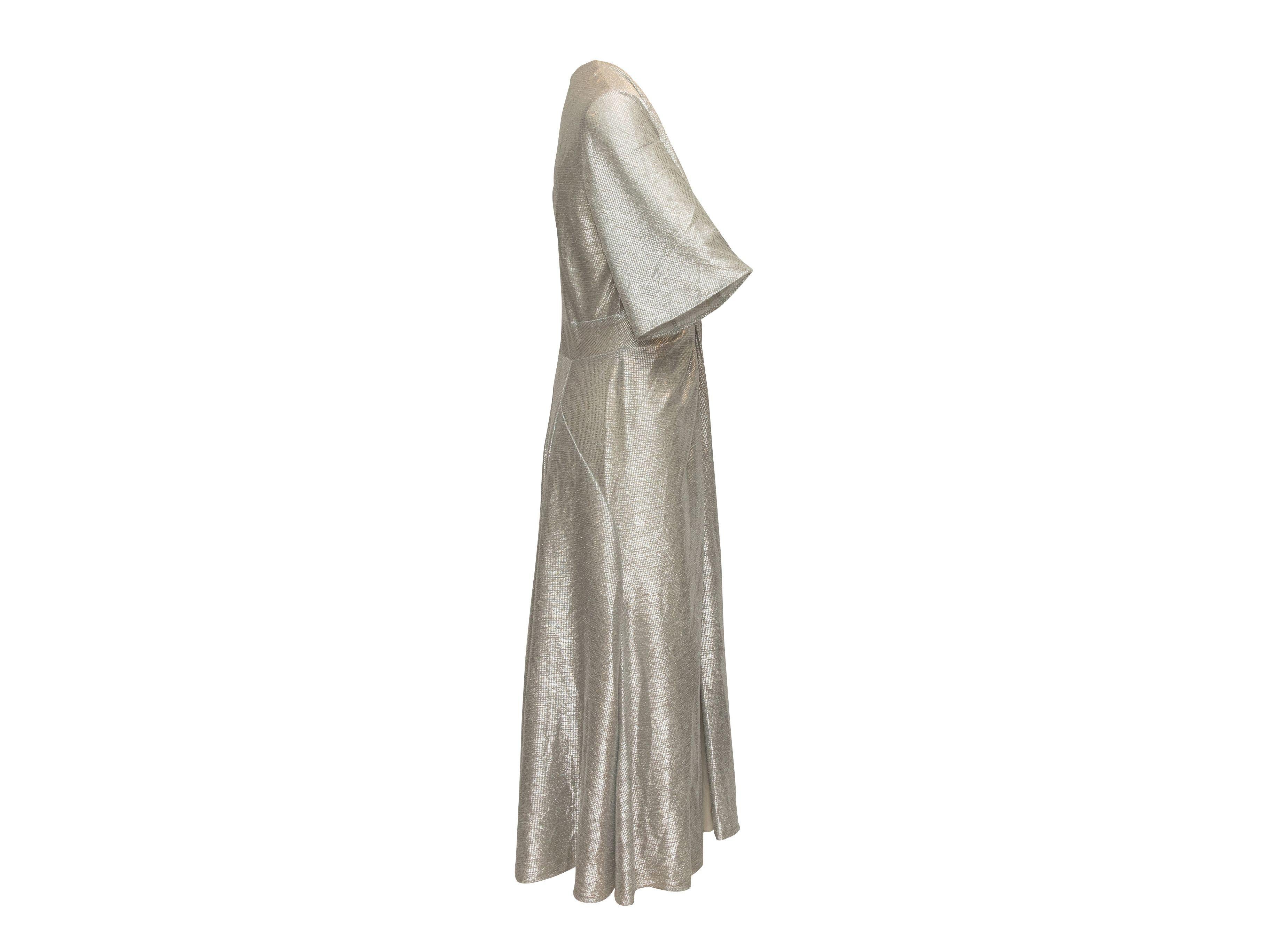Galvan London Silber Metallic-Kleid Damen