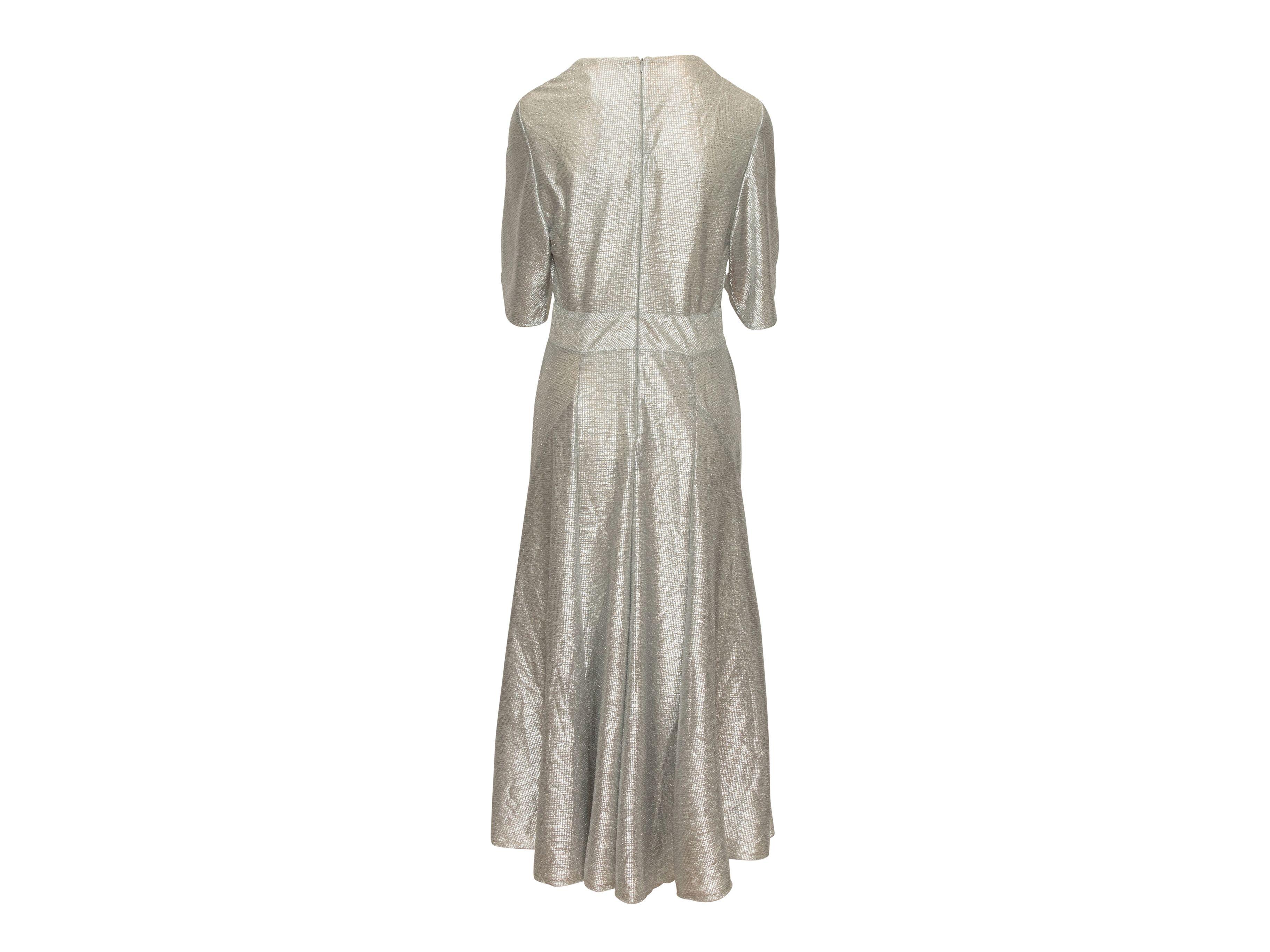 Galvan London Silber Metallic-Kleid 1