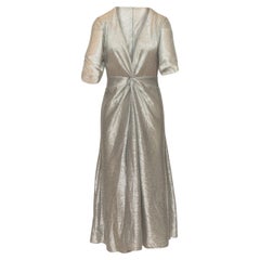 Galvan London Silber Metallic-Kleid