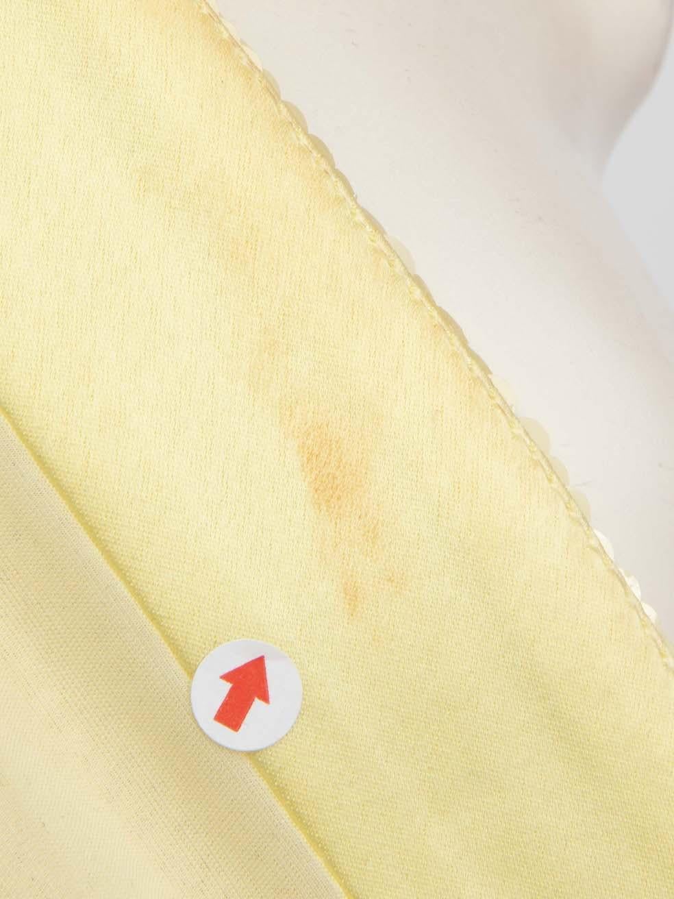 Galvan London Yellow Sequin Top & Skirt Co-Ord Size S 3