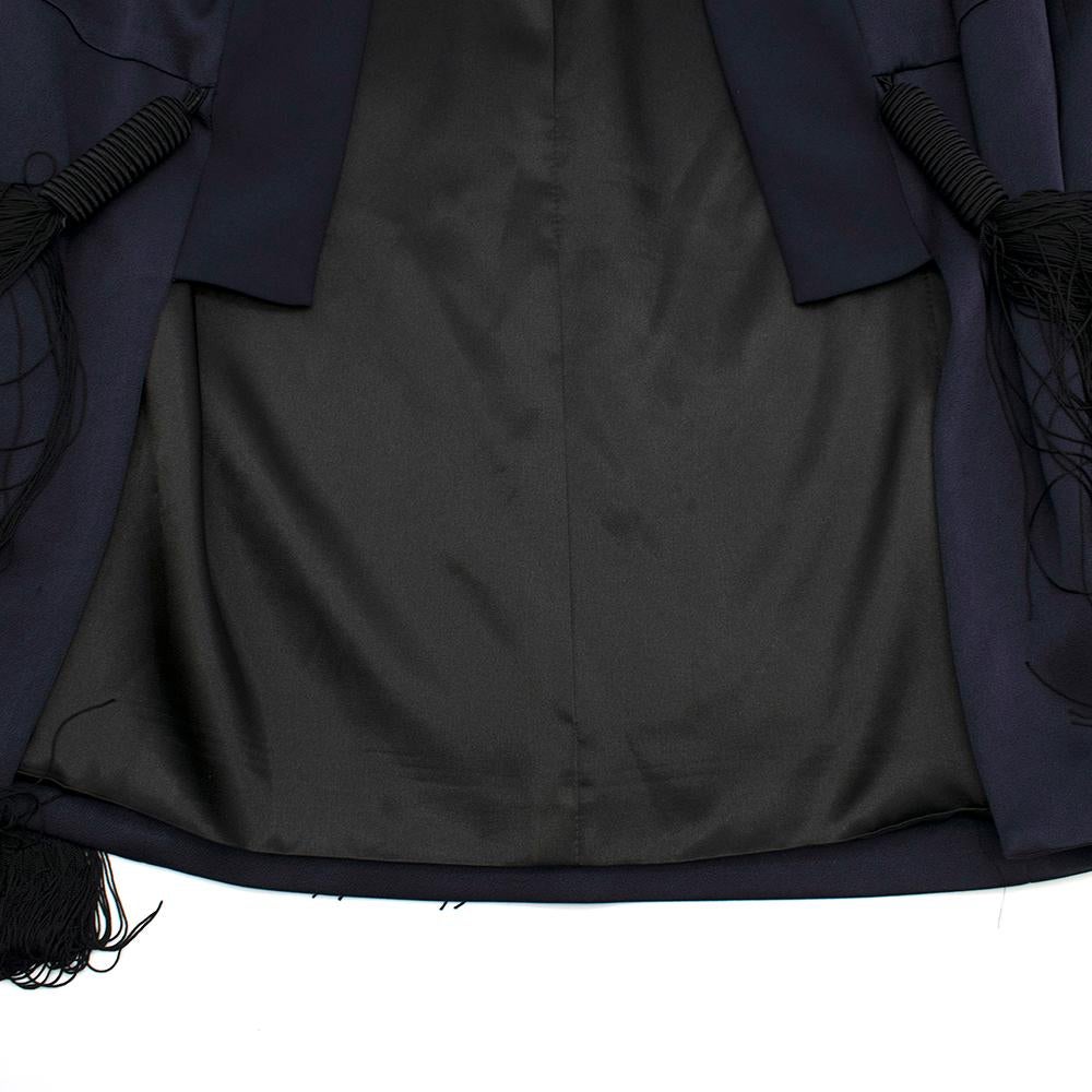 Galvan navy fringed jacket - Size M For Sale 2