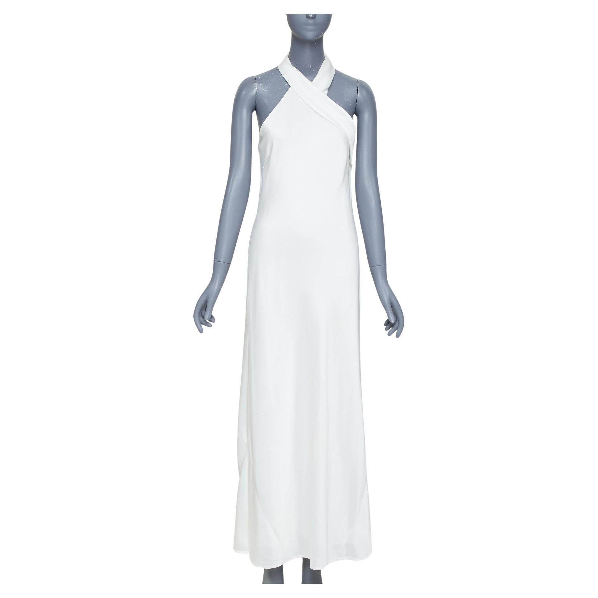 GALVAN Pandora Bridal Satin Midi Dress FR38 S For Sale