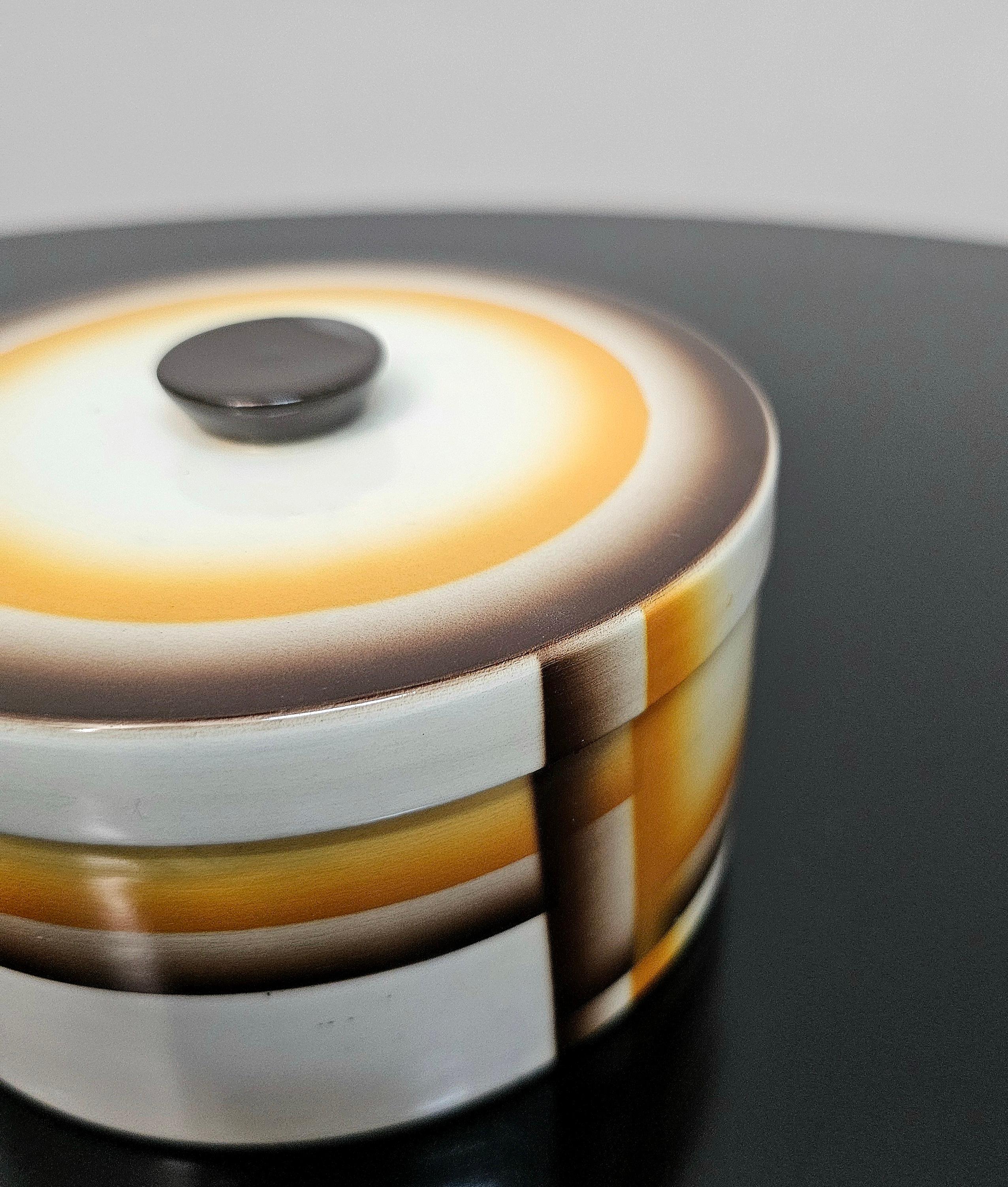 Galvani Mid-Century Centerpiece Container in Ceramic Desigm italy 1930/40s For Sale 4