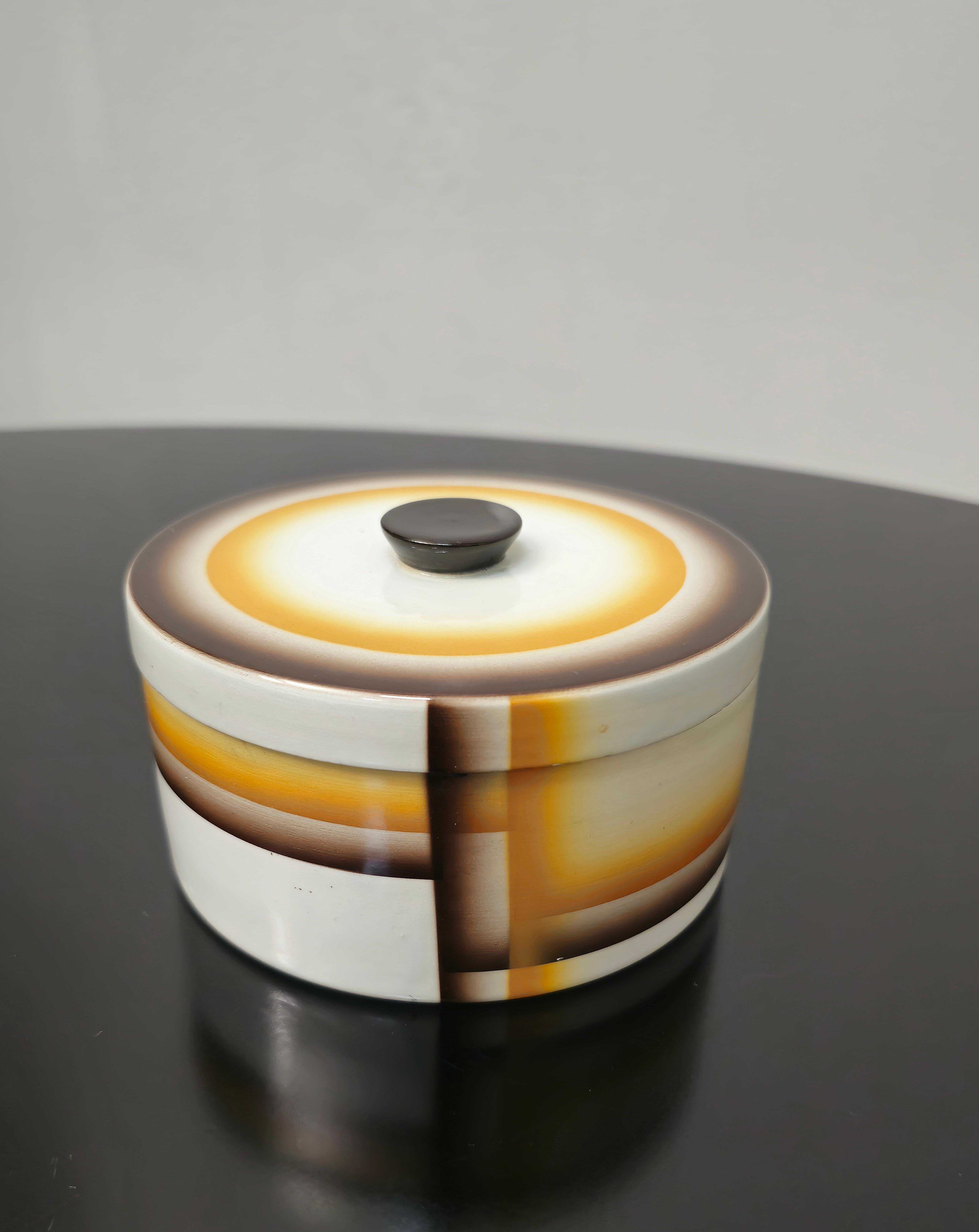 20th Century Galvani Mid-Century Centerpiece Container in Ceramic Desigm italy 1930/40s For Sale