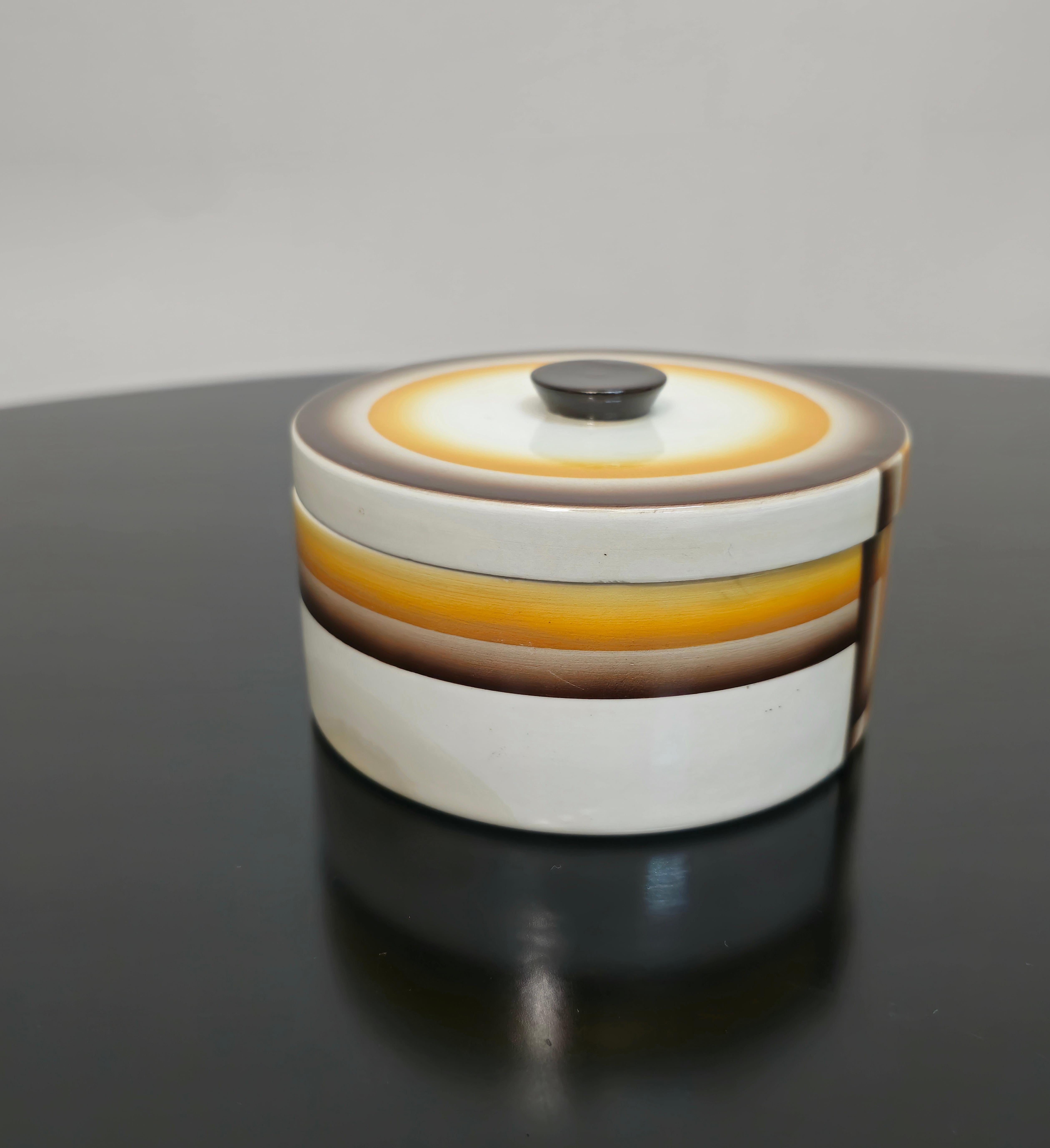 Galvani Mid-Century Centerpiece Container in Ceramic Desigm italy 1930/40s For Sale 1