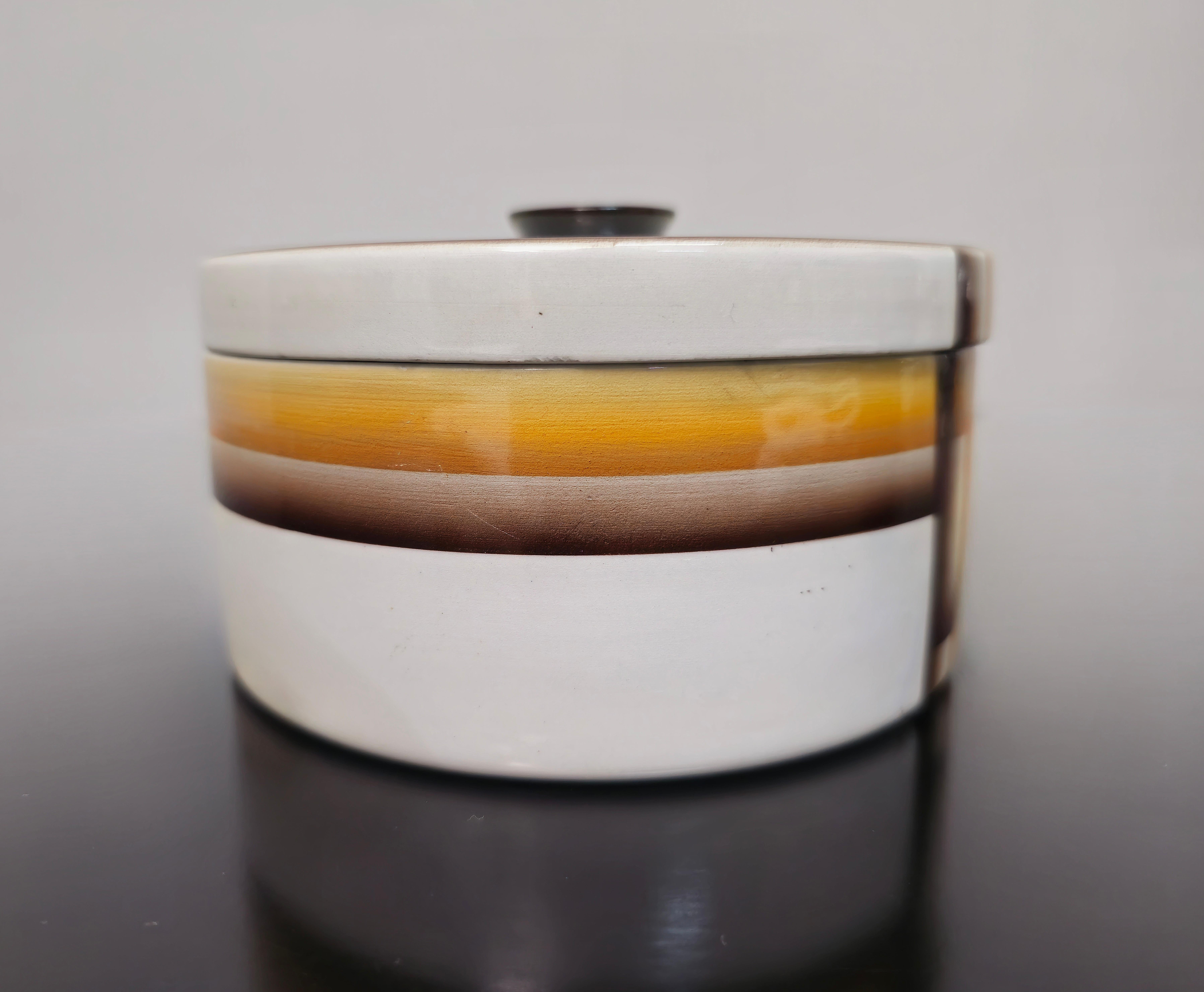 Galvani Mid-Century Centerpiece Container in Ceramic Desigm italy 1930/40s For Sale 2