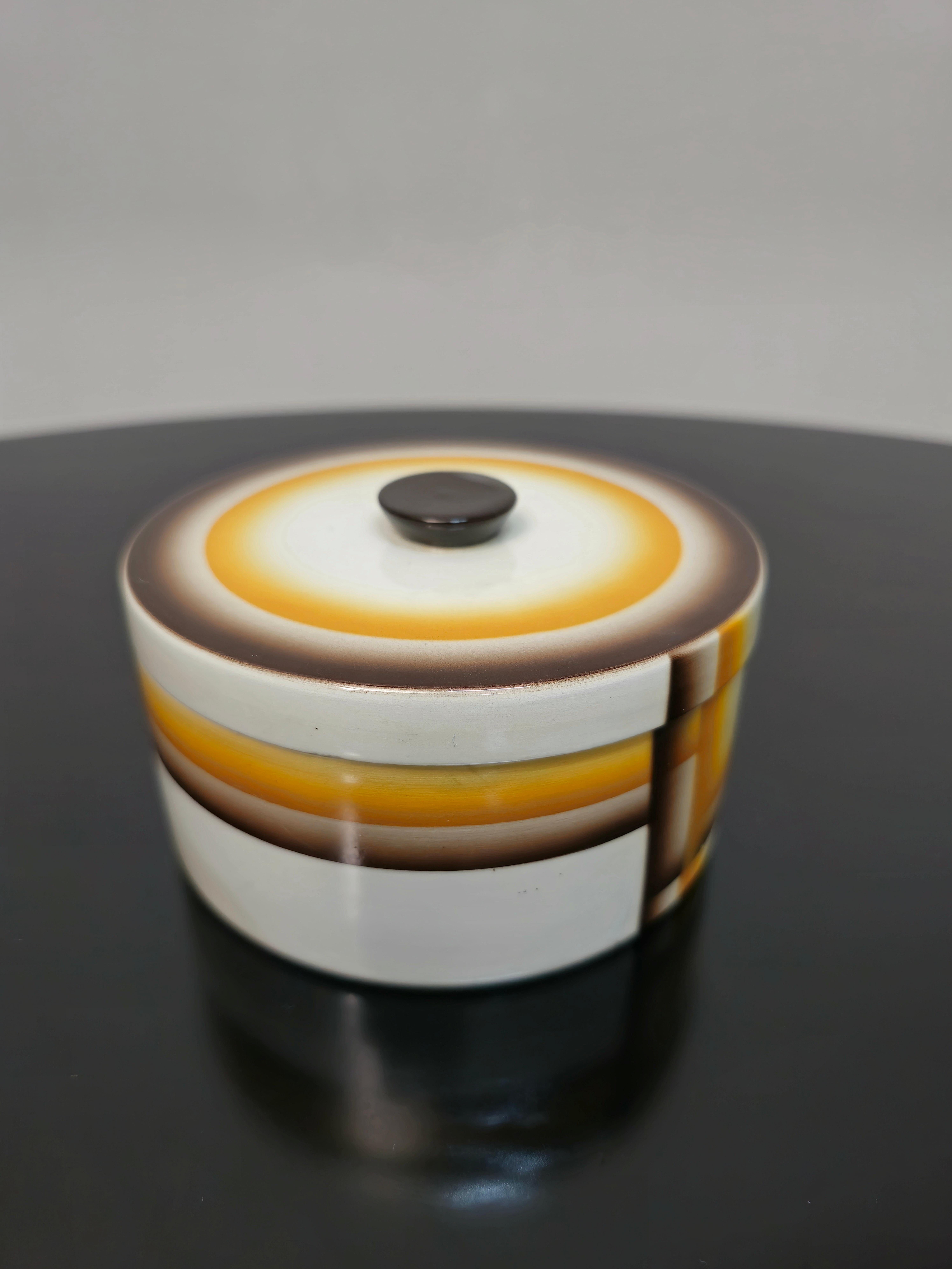 Galvani Mid-Century Centerpiece Container in Ceramic Desigm italy 1930/40s For Sale 3