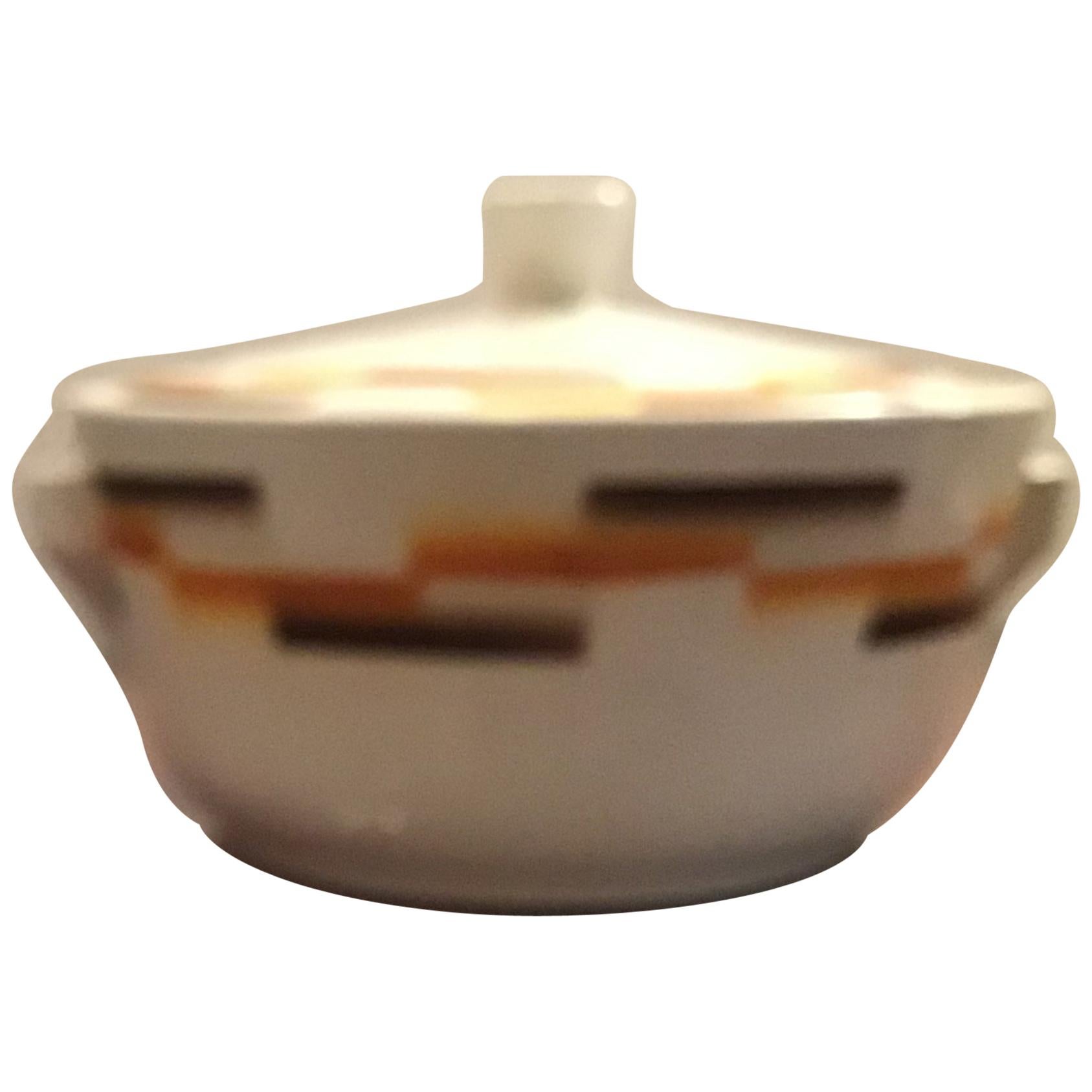 Galvani Pordenone Centerpiece Soup Tureen Ceramic, 1930, Italy For Sale