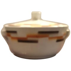 Galvani Pordenone Centerpiece Soup Tureen Ceramic, 1930, Italy
