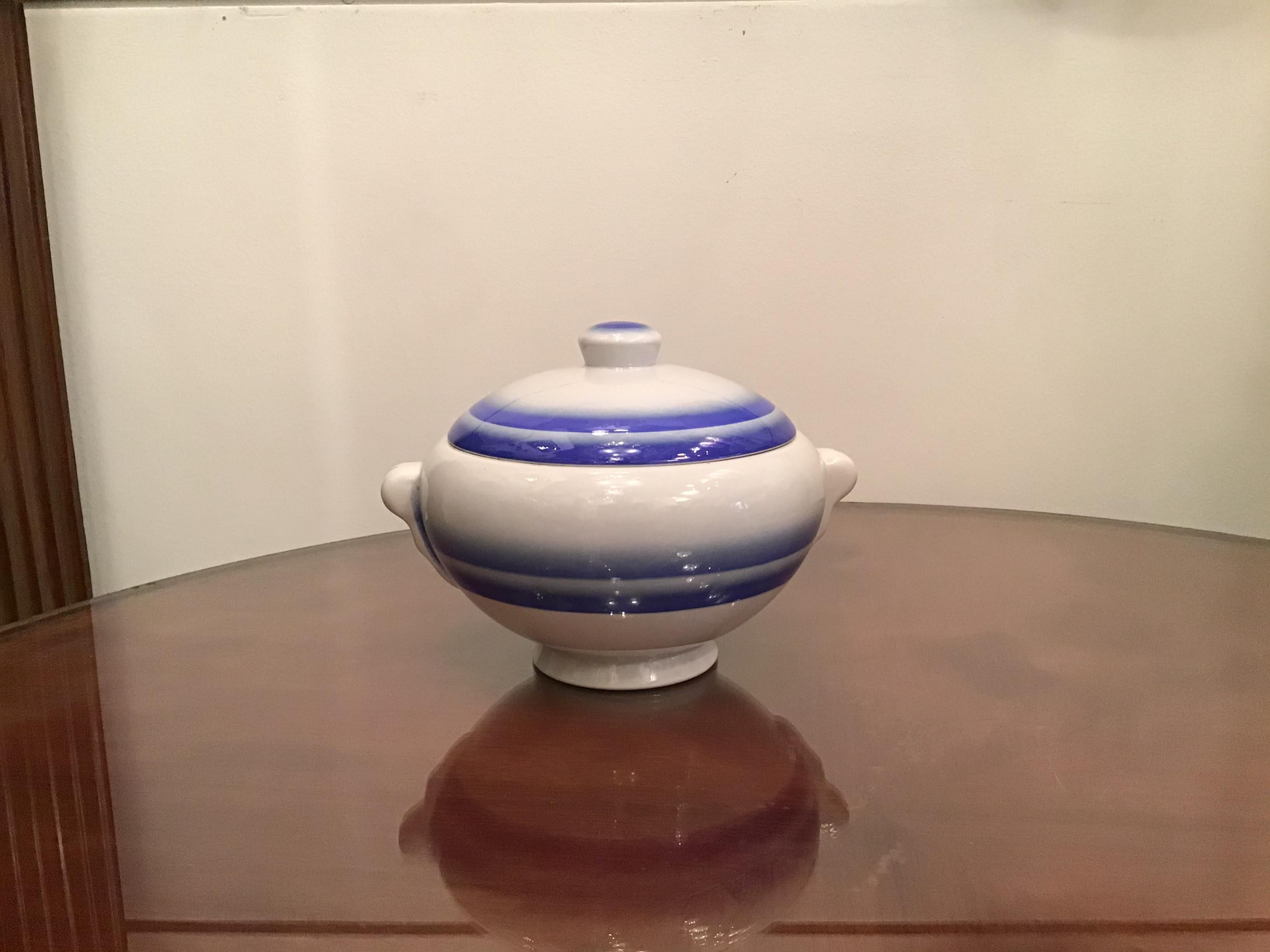 Galvani Pordenone Soup Tureen Centerpiece 1930 Ceramic, Italy For Sale 3