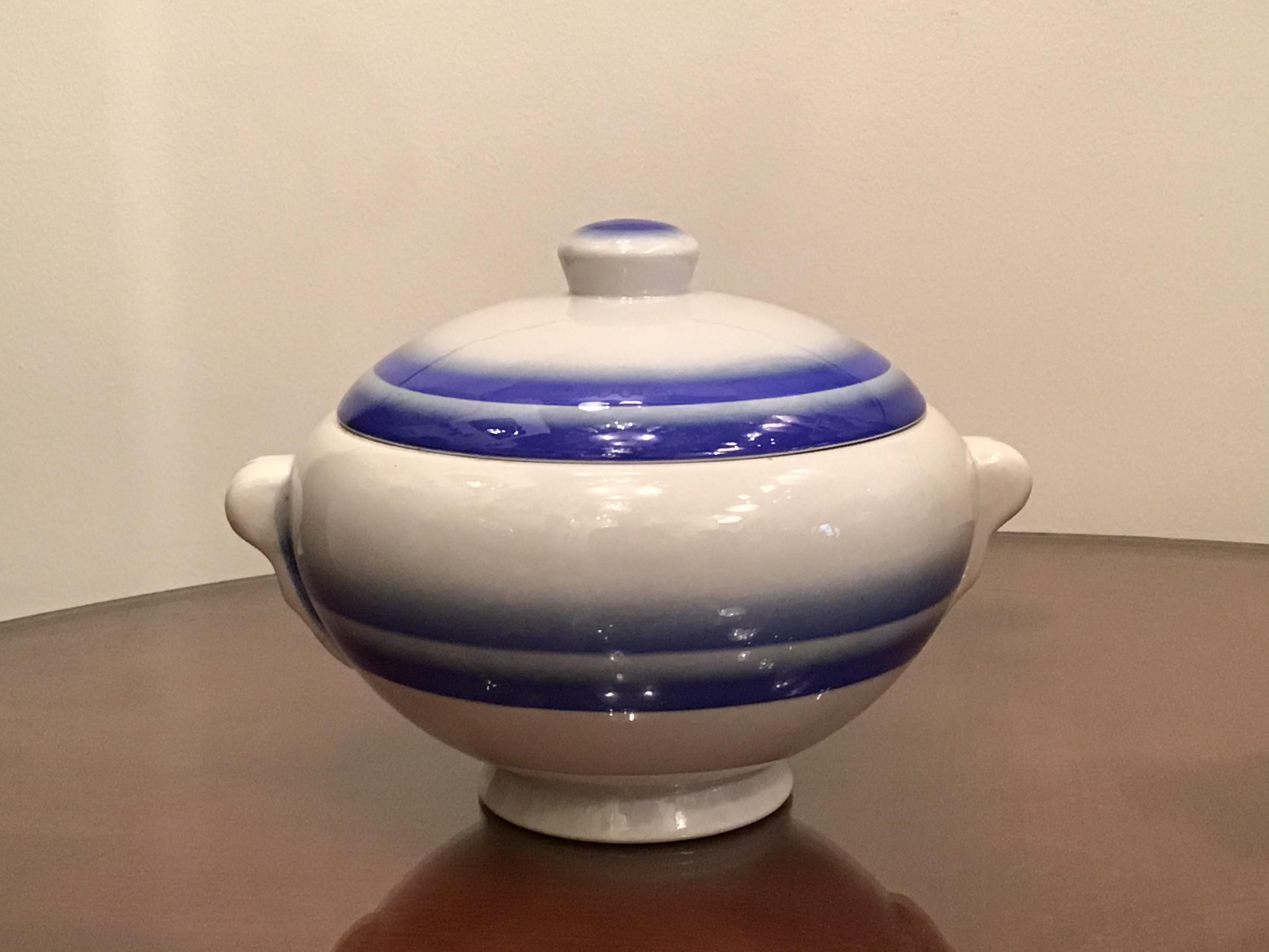 Galvani Pordenone Soup Tureen Centerpiece 1930 Ceramic, Italy For Sale 5