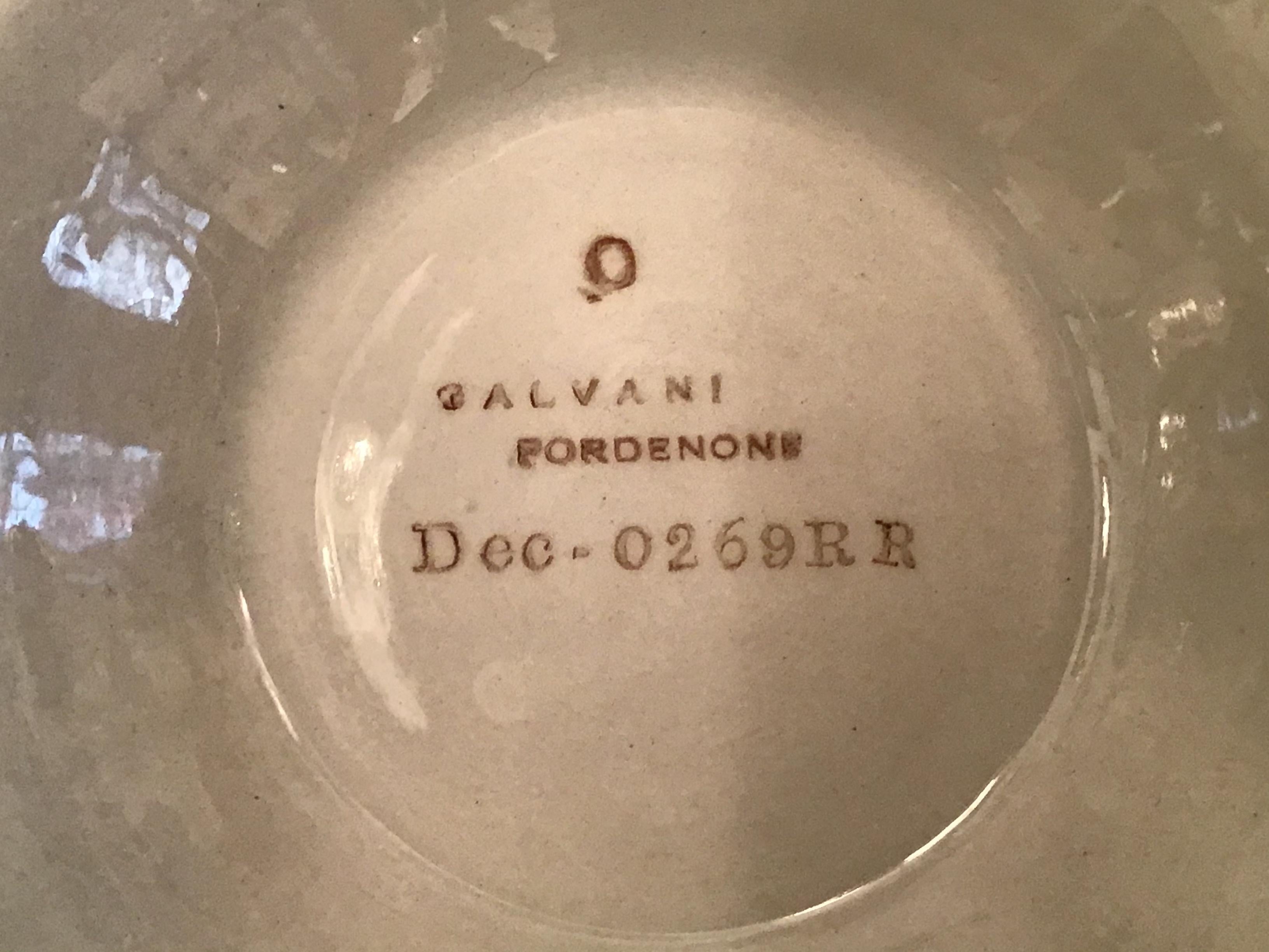 Galvani Pordenone Suppenterrine Tafelaufsatz 1930 Keramik, Italien im Angebot 12