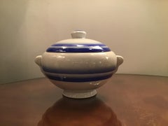 Galvani Pordenone Soup Tureen Centerpiece 1930 Ceramic, Italy