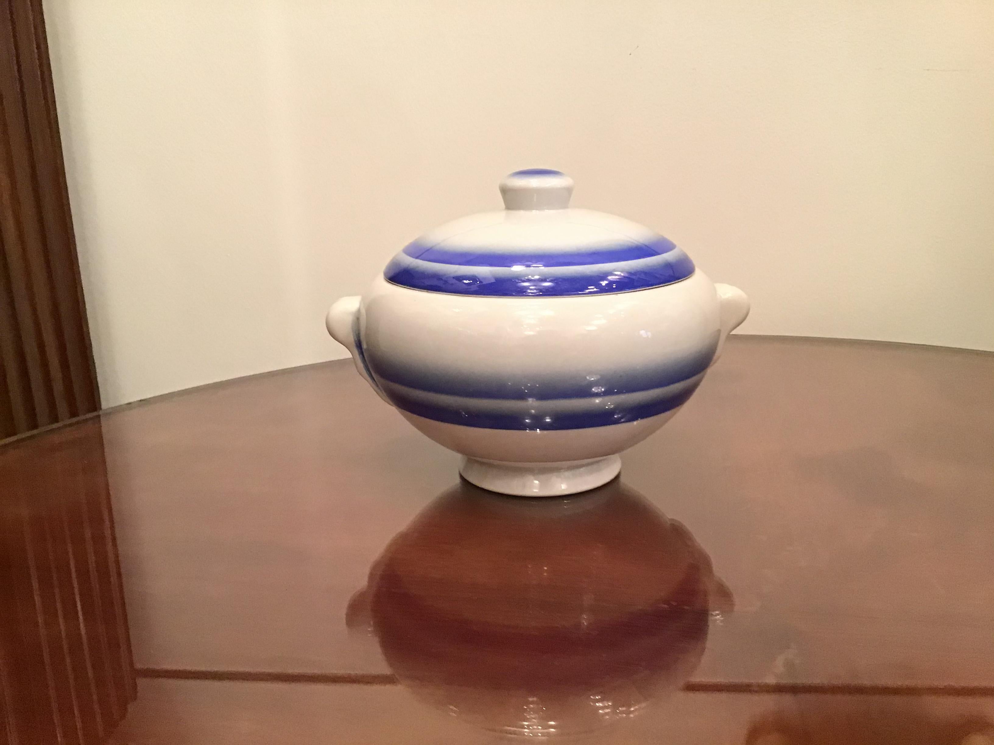 Galvani Pordenone Soup Tureen Centerpiece 1930 Ceramic, Italy For Sale 1