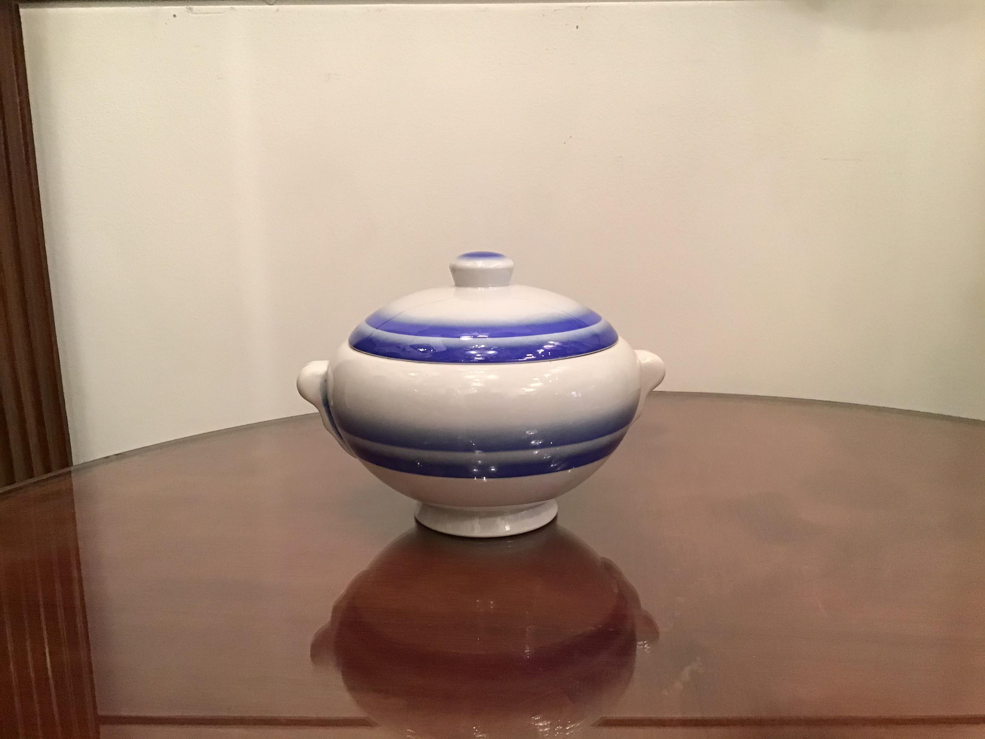 Galvani Pordenone Soup Tureen Centerpiece 1930 Ceramic, Italy For Sale 2